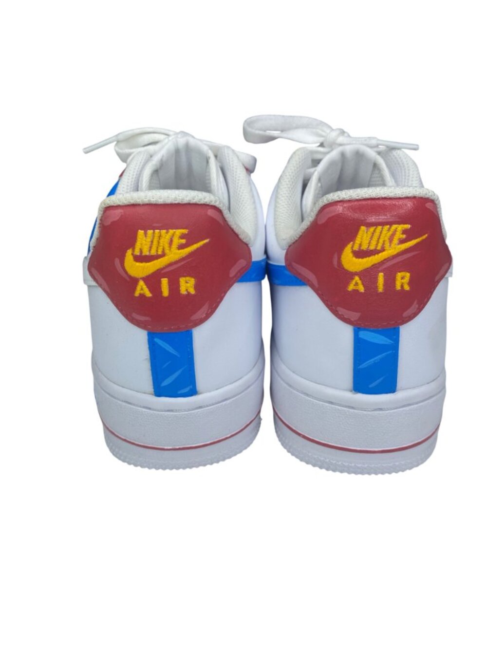 Nike Air Force 1 White leather Hand paint Sonic the Hedgehog Men's sz8 - Picture 5 of 11